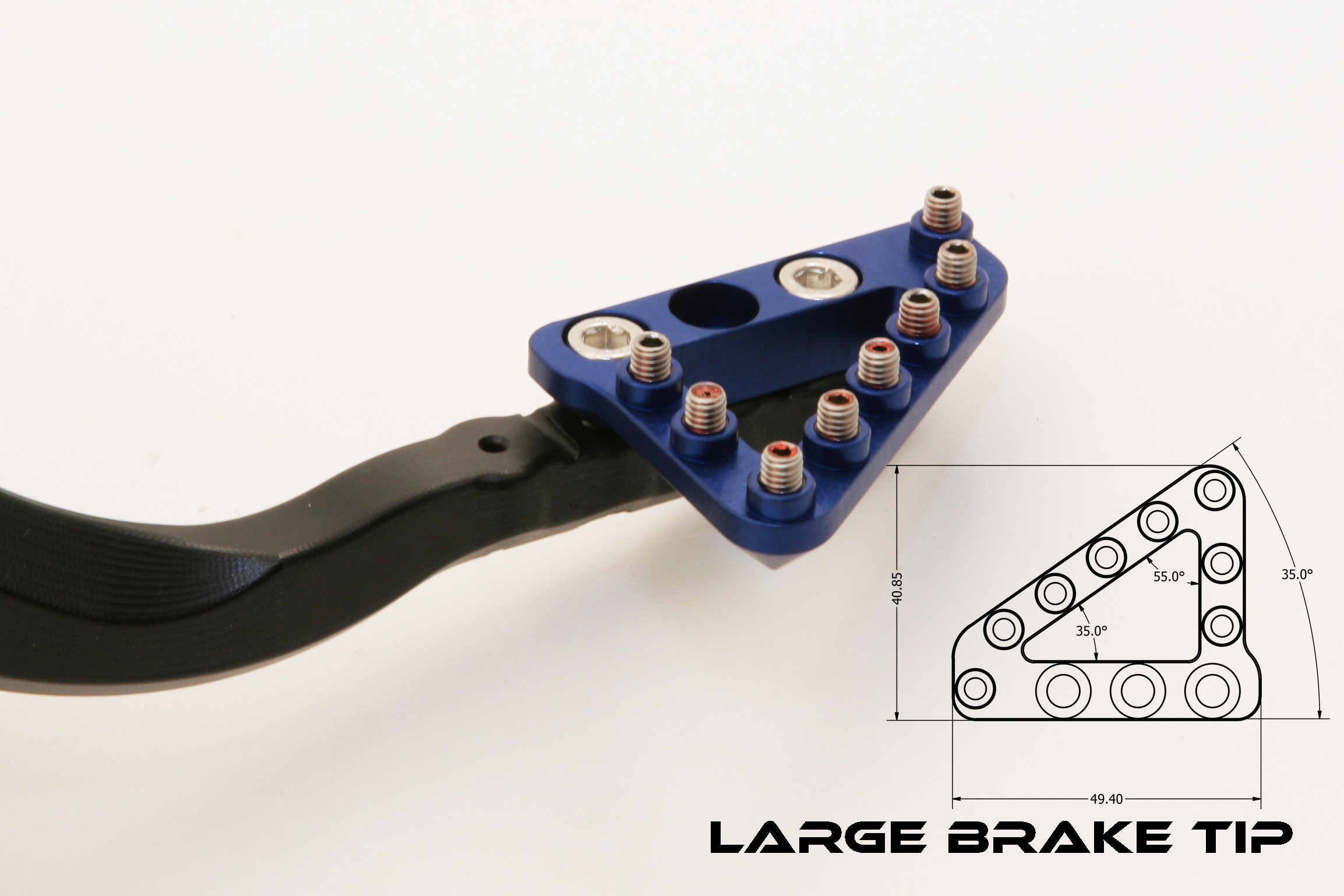 Outlaw Racing Brake Clevis – Blue, Fits Most Offroad Motorcycles, Easy Install